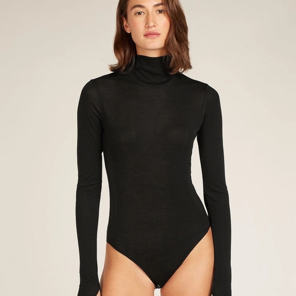 American Apparel Black Turtleneck Bodysuit - Picture 1 of 7